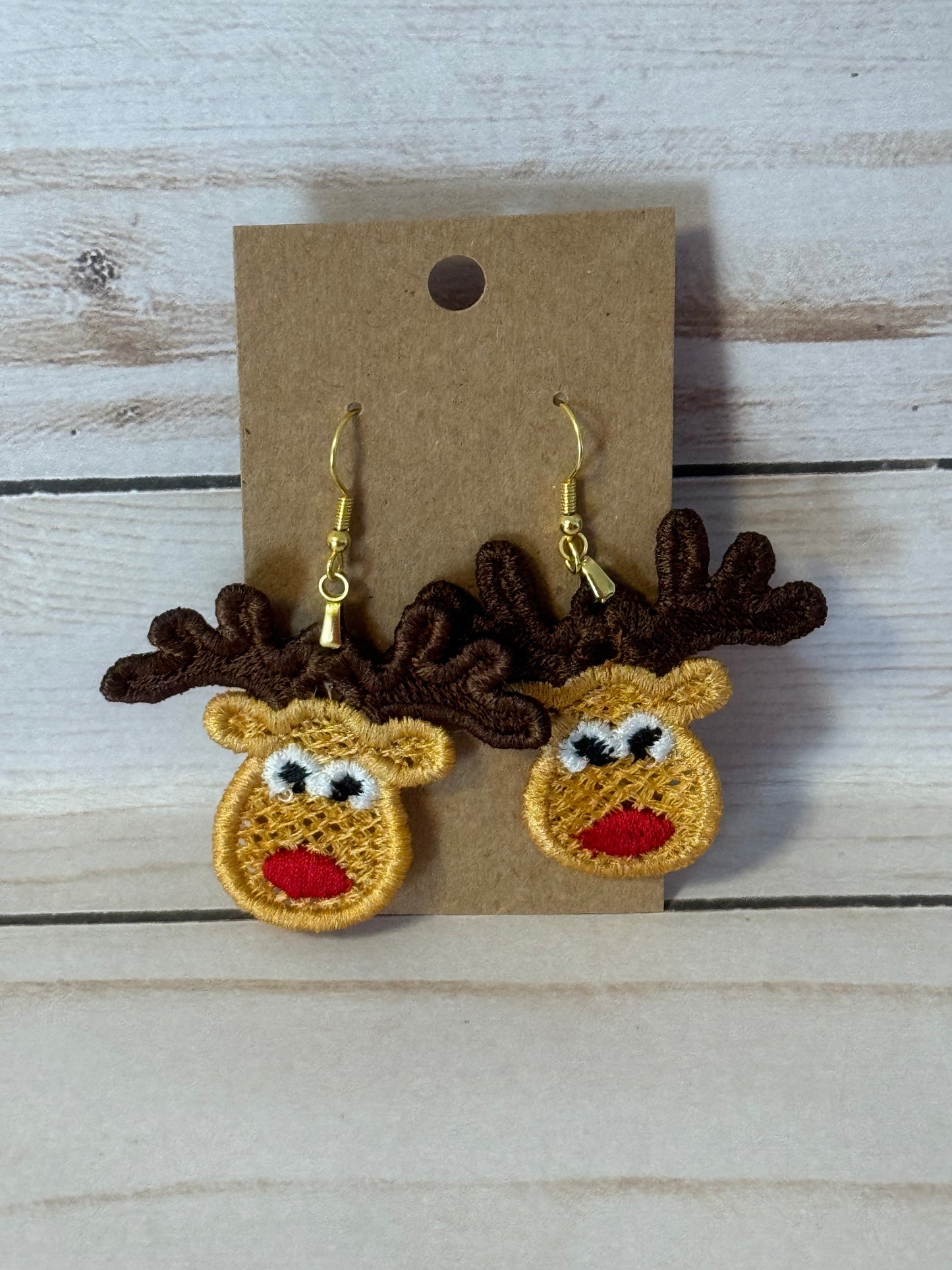 FSL Reindeer/Rudolf Earrings
