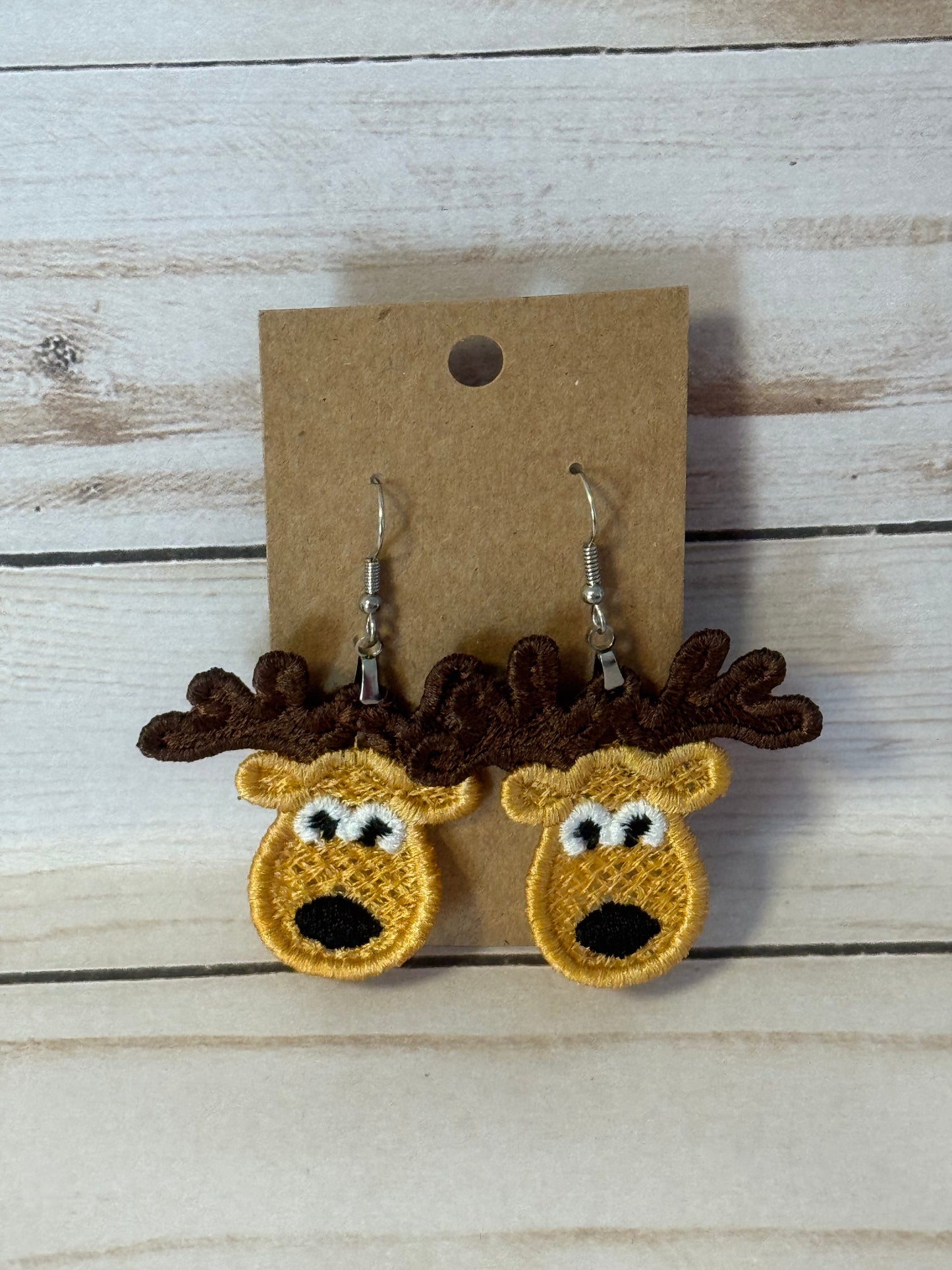 FSL Reindeer/Rudolf Earrings