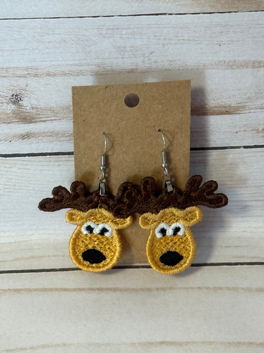 FSL Reindeer/Rudolf Earrings