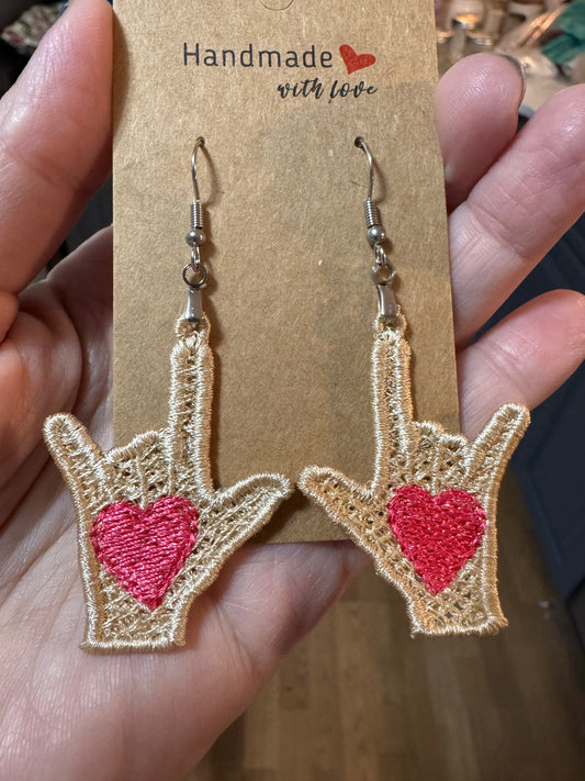 FSL ASL ILY  Earrings