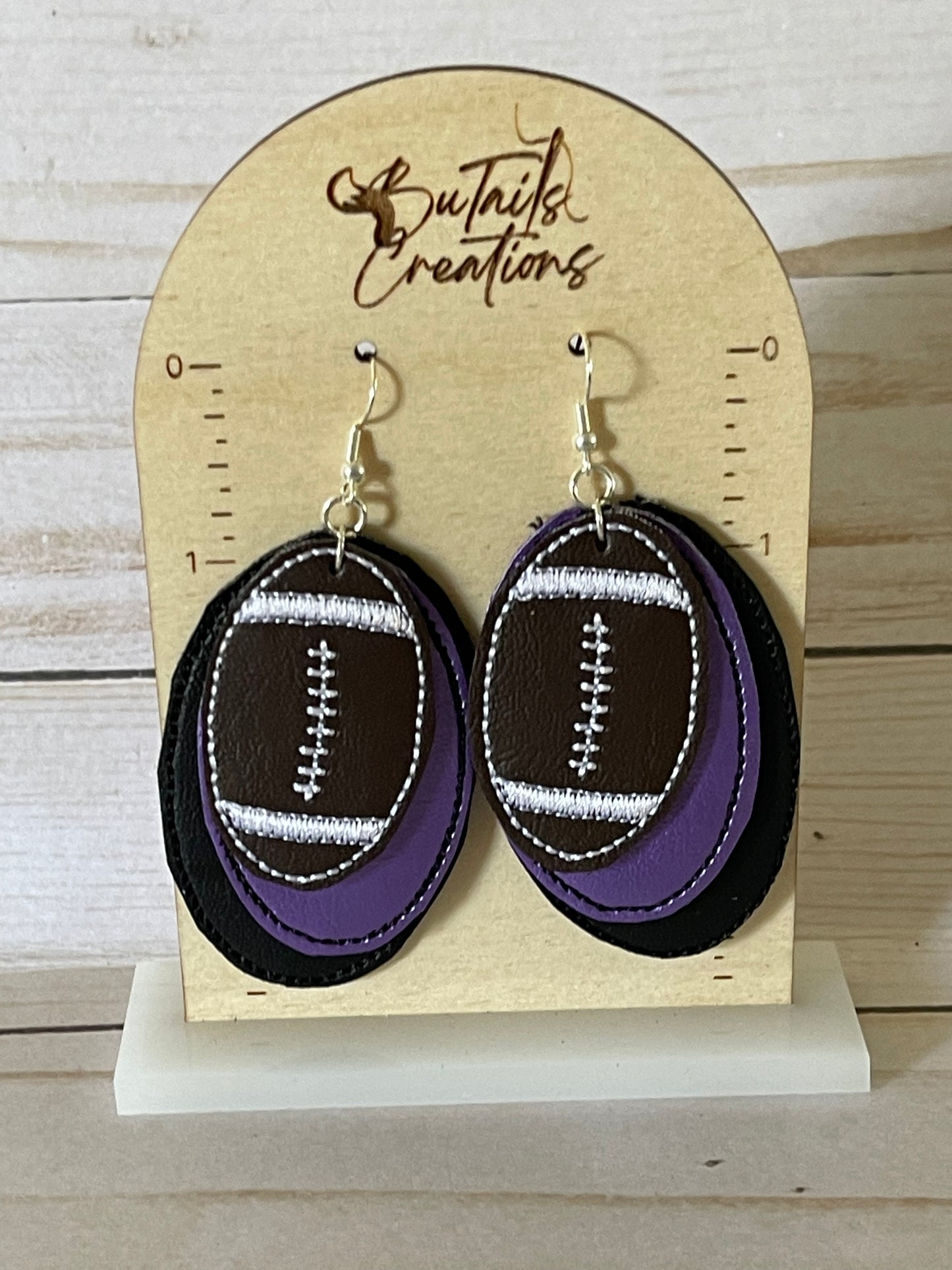 Football Layered Earrings