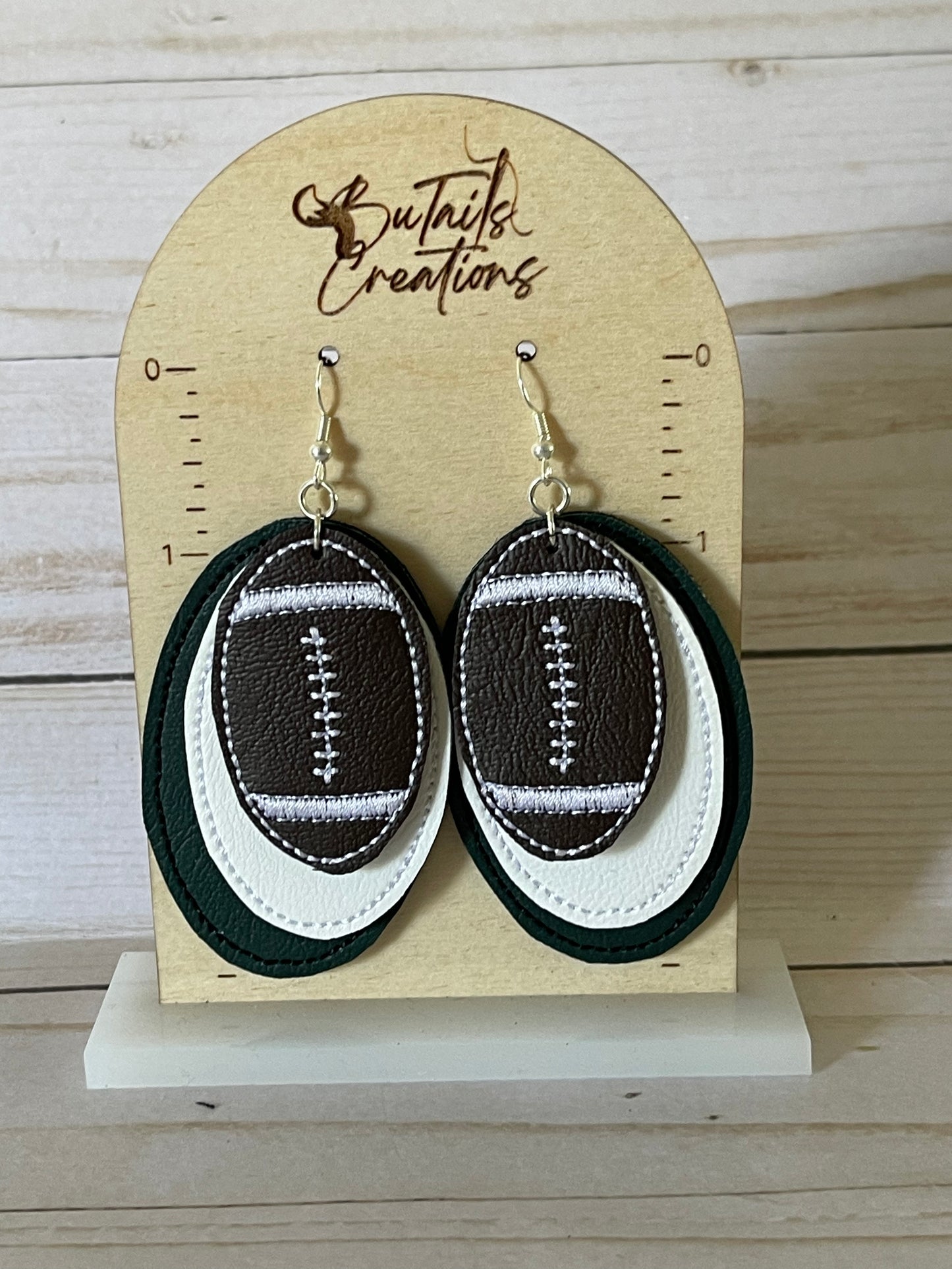 Football Layered Earrings