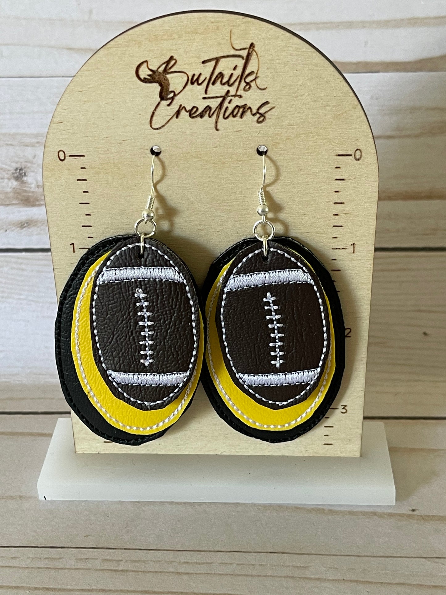 Football Layered Earrings