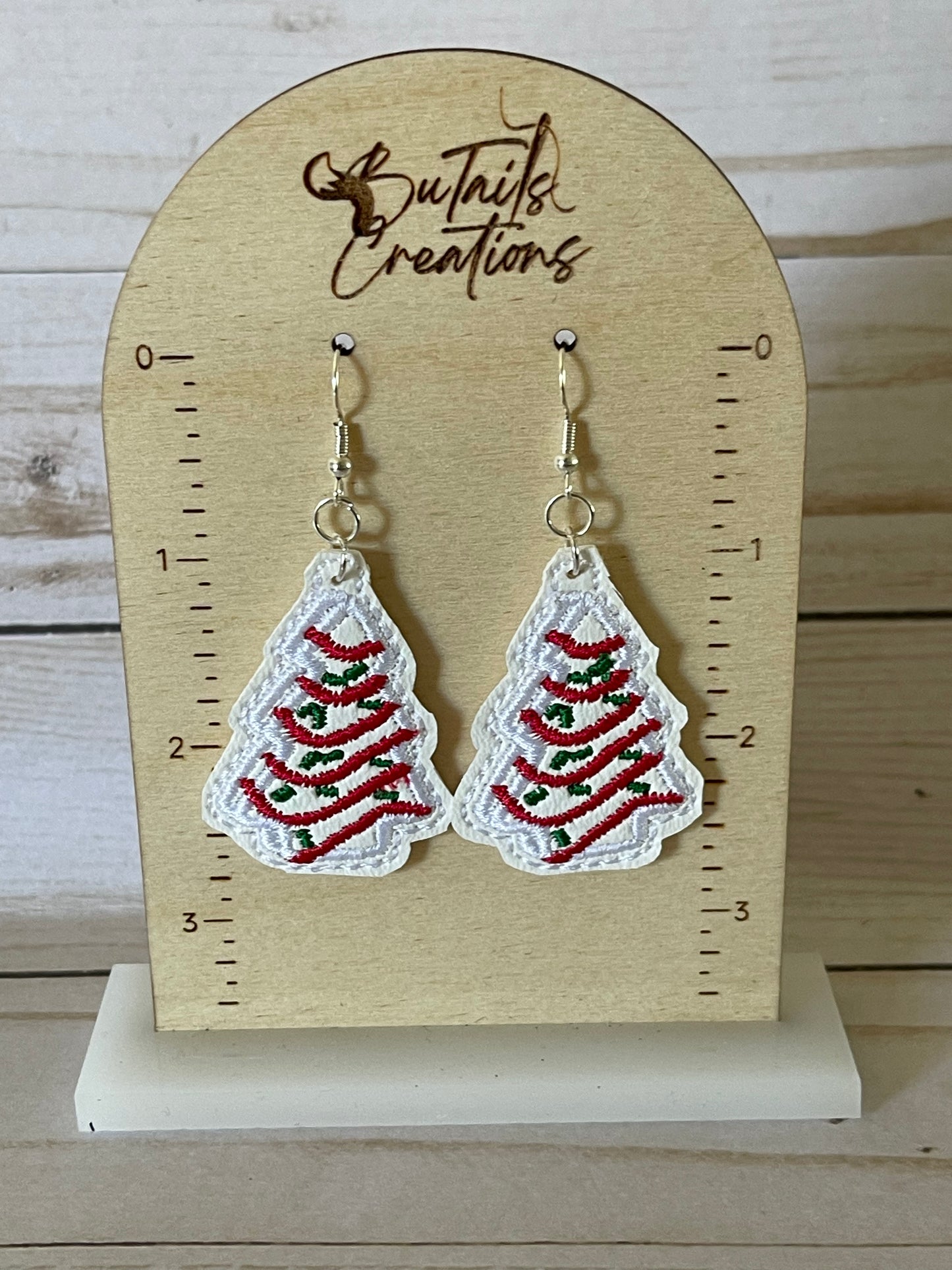 Chrismas Tree Cake Earrings