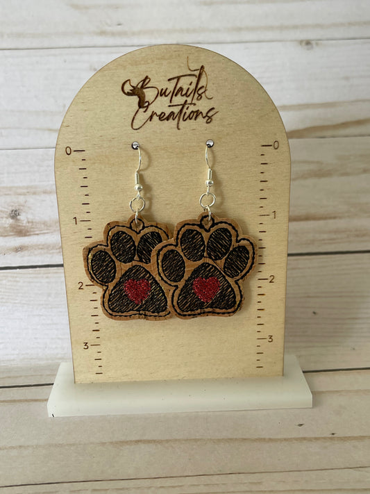 Paw Print Earrings